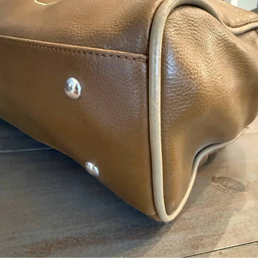 Vintage Fossil Y2K yellow /Brown shoulder strap bag Leather - Picture 6 of 16
